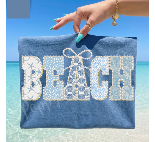 Faux Pearl Beach Shirt Comfort Colors