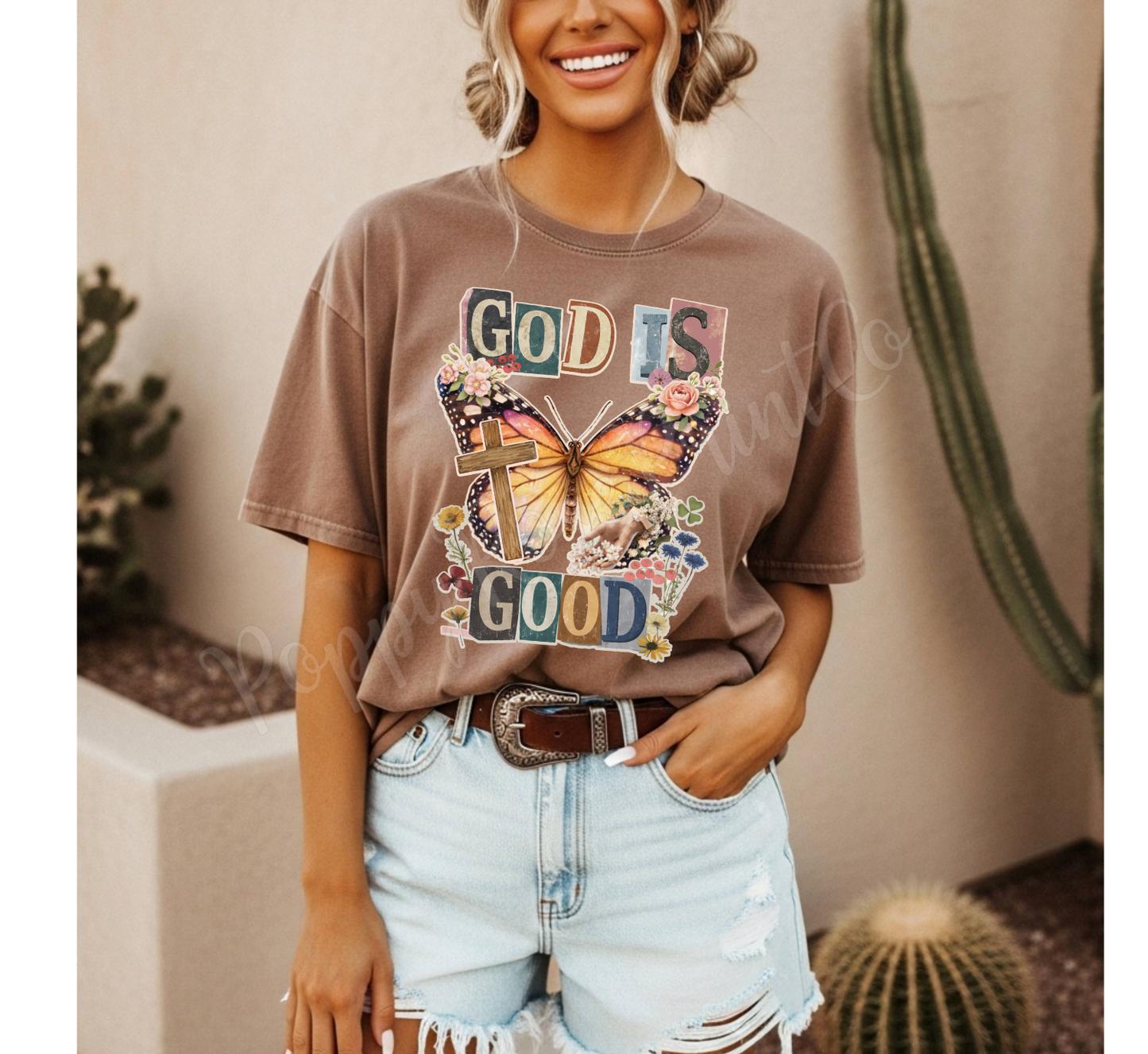 God is Good Butterfly Comfort Colors Shirt