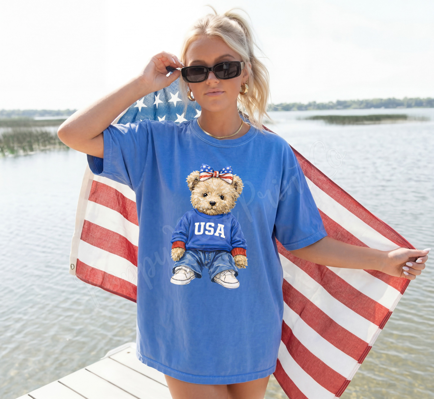 USA Bear Shirt Comfort Colors