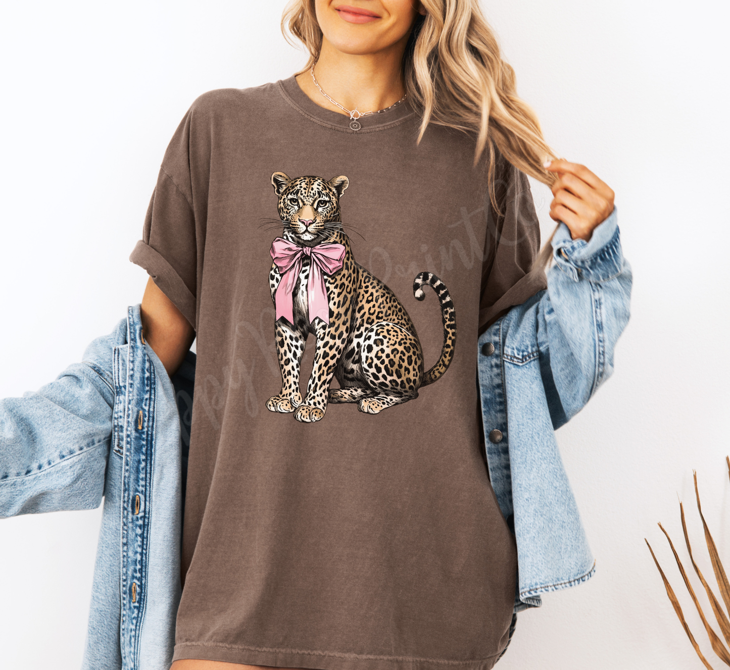 Coquette Leopard Comfort Colors Shirt