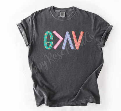 God is Greater Shirt Comfort Colors