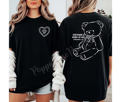 You're Pretty and Smart Bear Front & Back Shirt Comfort Colors