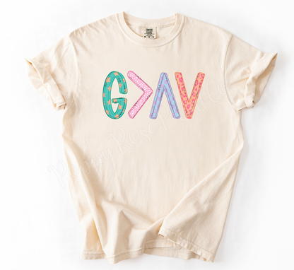 God is Greater Shirt Comfort Colors