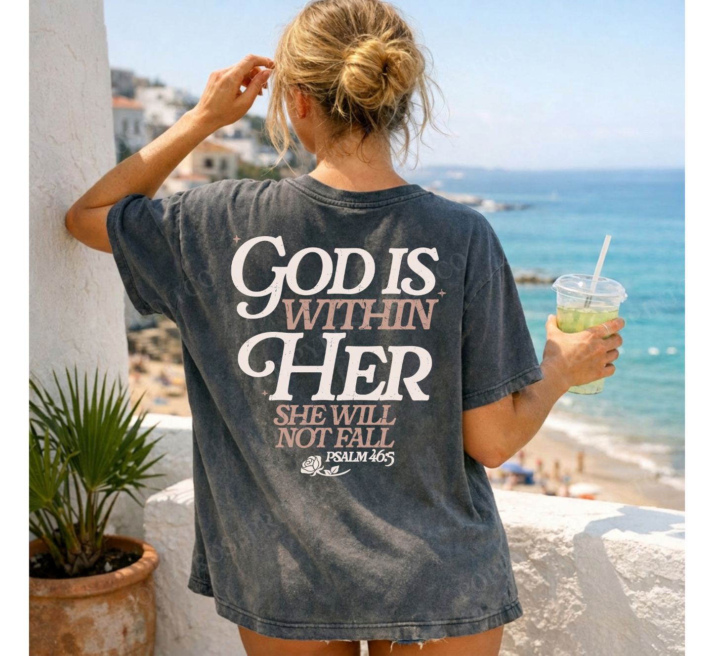 God is Within Her Comfort Colors Shirt