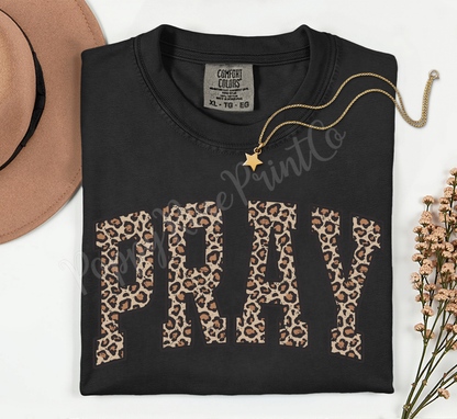 Leopard Pray Comfort Colors Shirt
