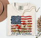 Painted Floral Flag Shirt Comfort Colors