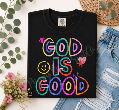 Neon God is Good Comfort Colors Shirt