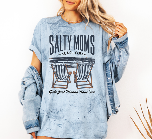 Salty Moms Beach Club Comfort Colors Shirt
