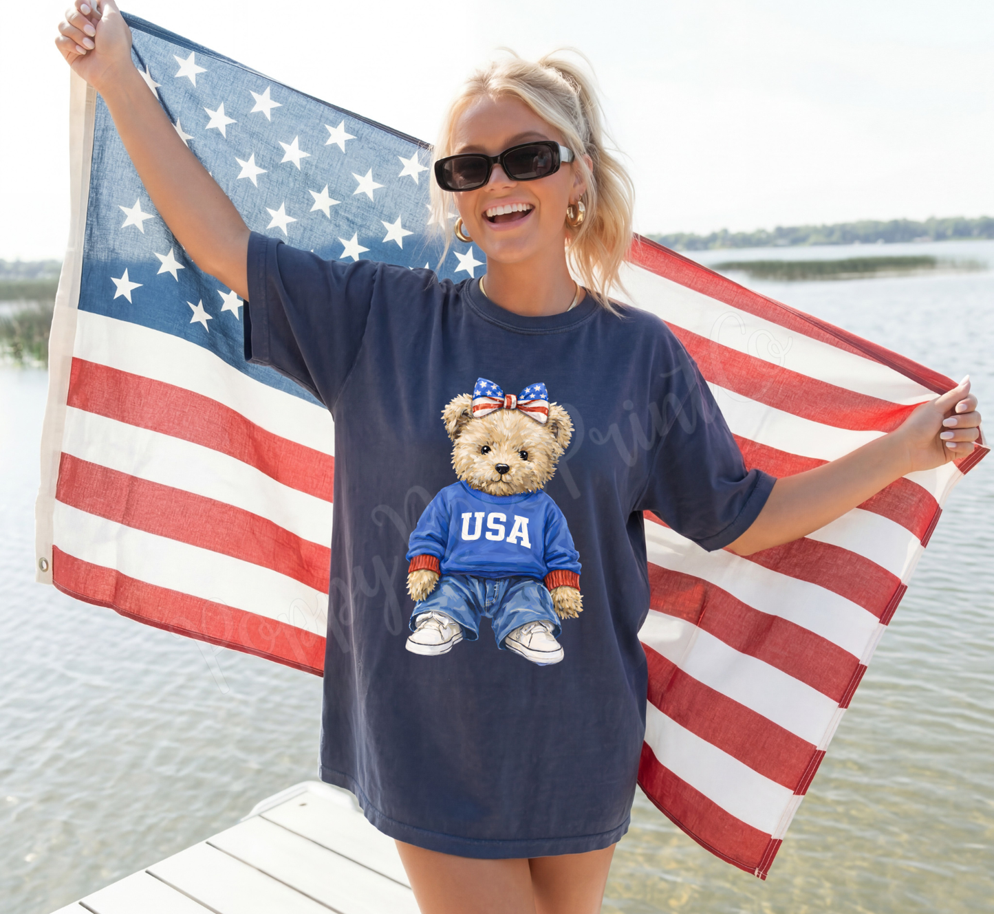USA Bear Shirt Comfort Colors
