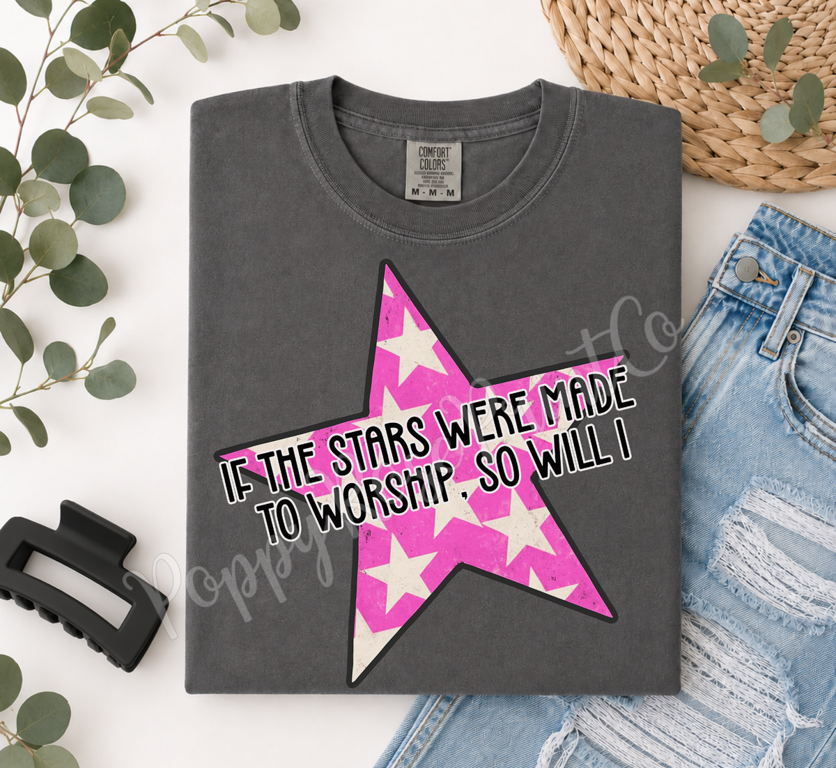 Stars Made to Worship Comfort Colors Shirt