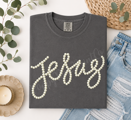 Faux Pearl Jesus Comfort Colors Shirt