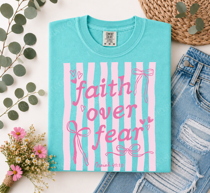 Coquette Faith Over Fear Comfort Colors Shirt