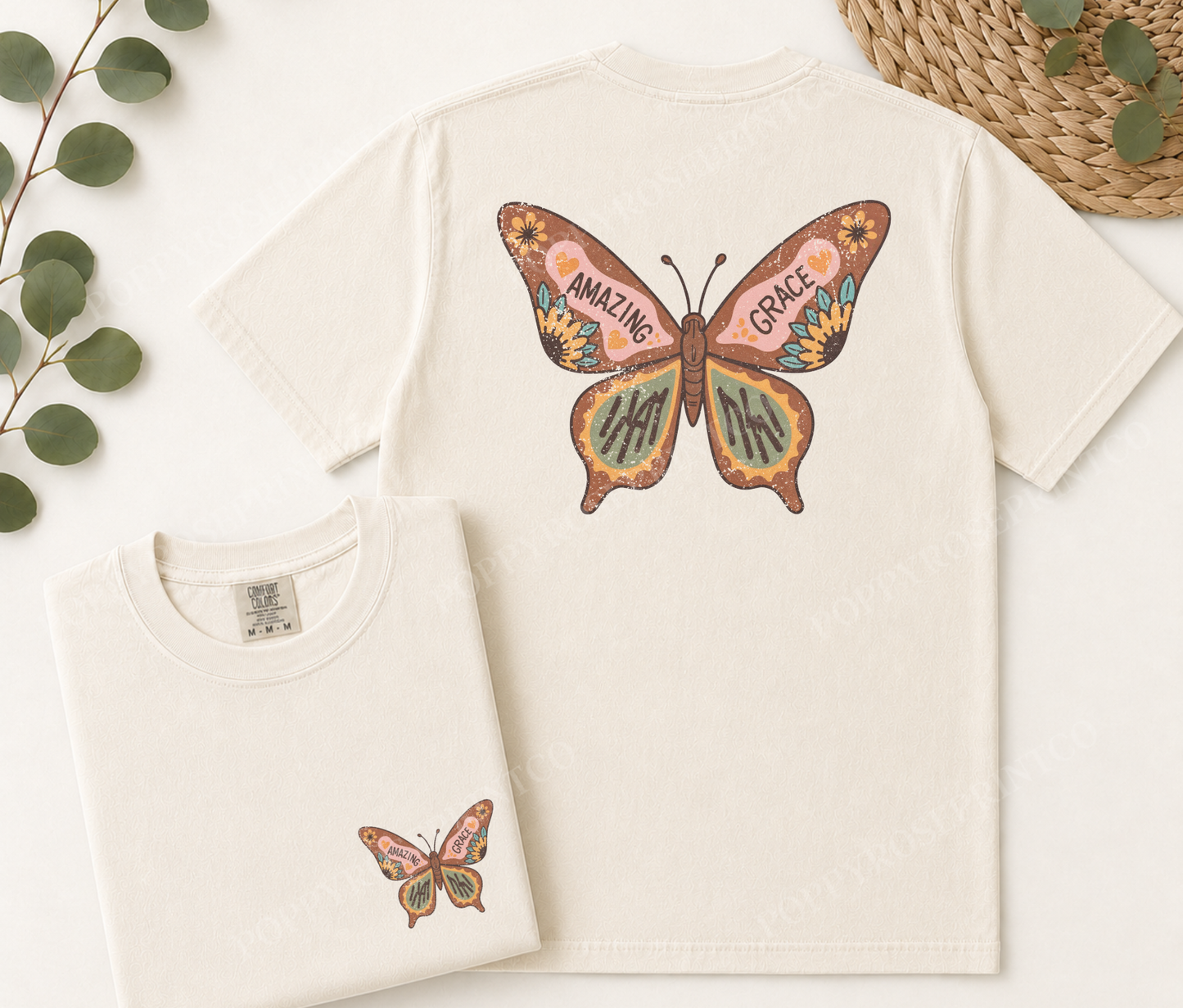 Amazing Grace Butterfly Comfort Colors Shirt