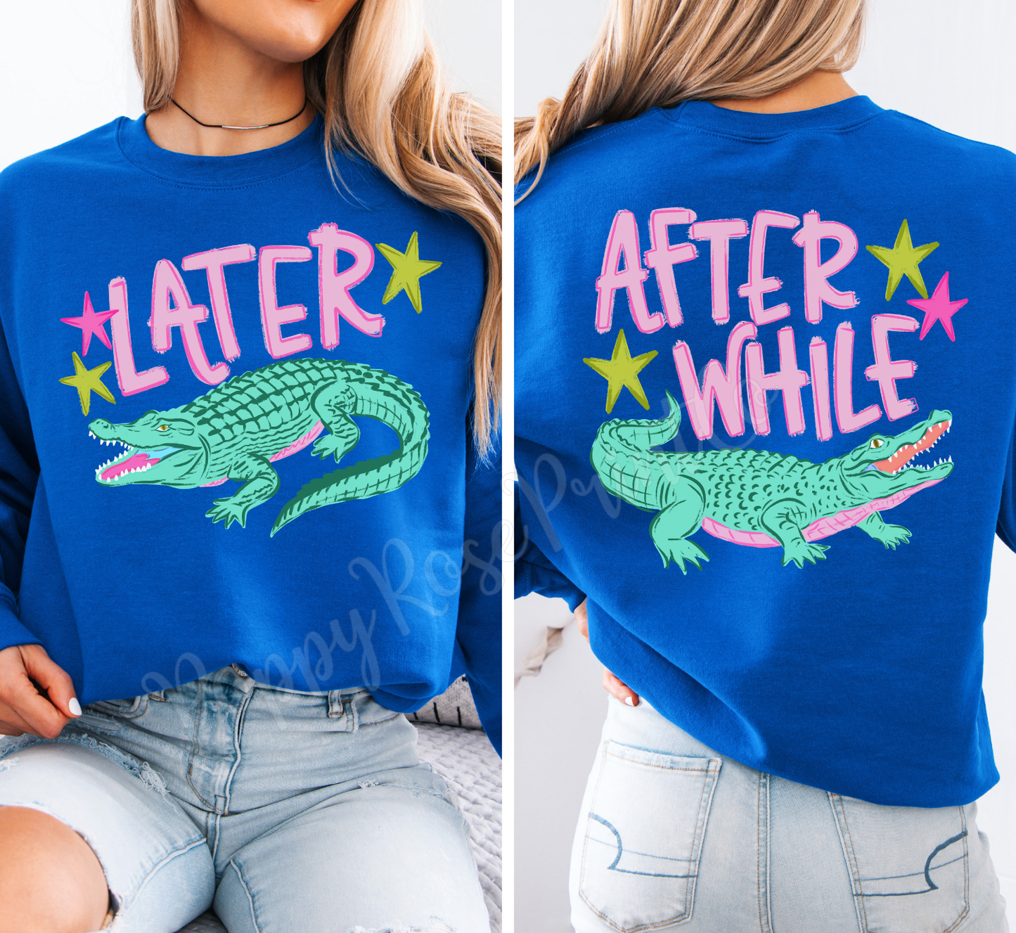 Preppy Later Gator Front & Back Sweatshirt