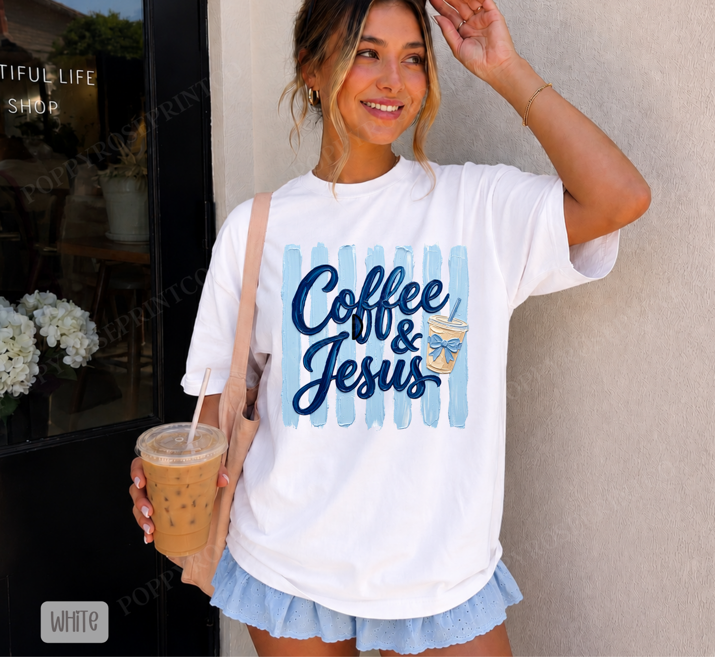 Coffee & Jesus Comfort Colors Shirt