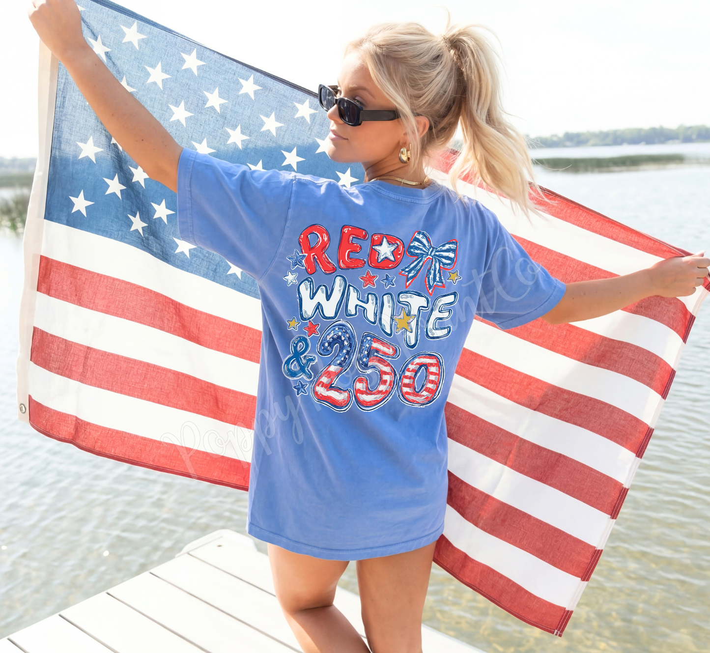 Red White & 250 Comfort Colors Shirt