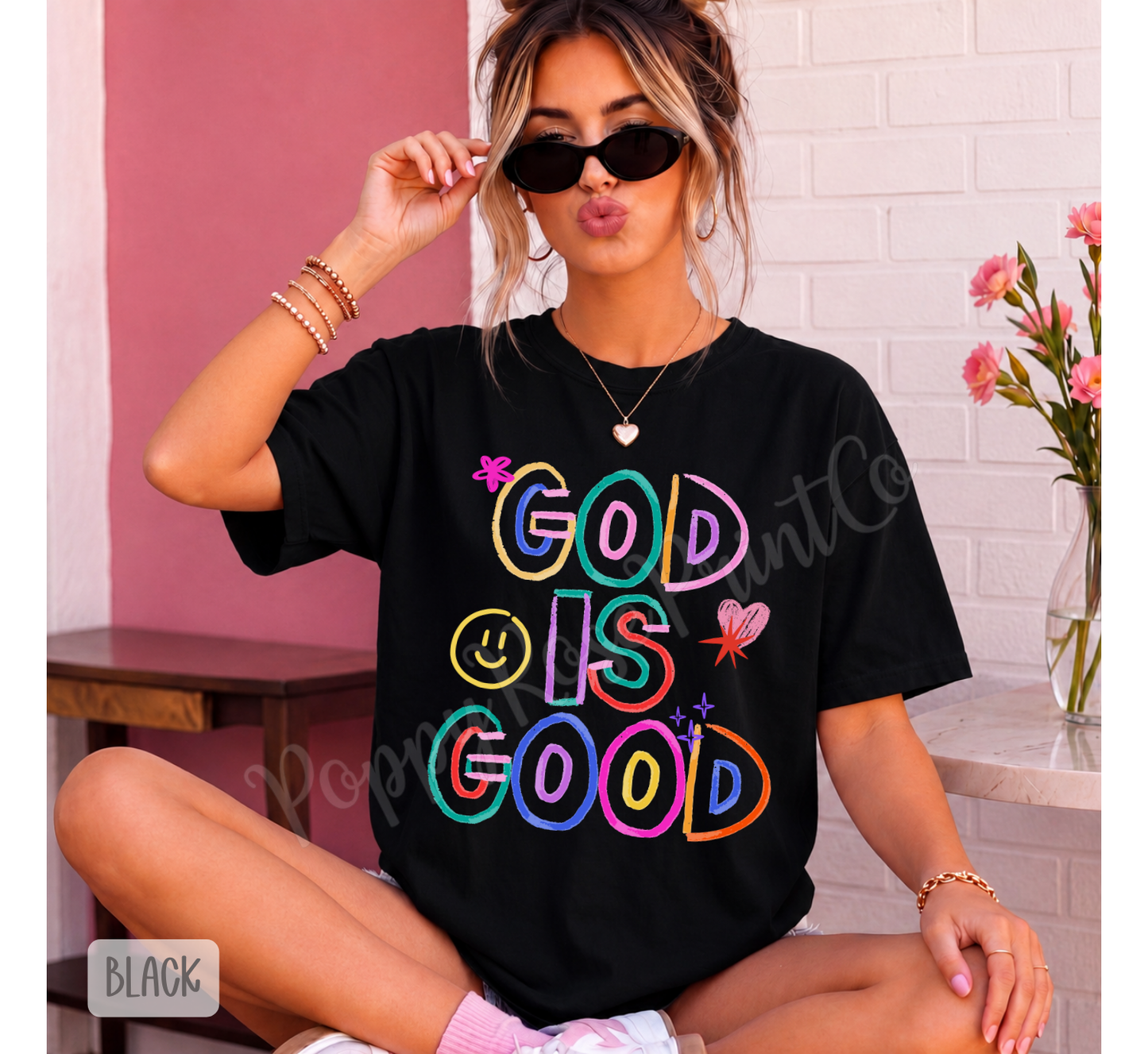 Neon God is Good Comfort Colors Shirt