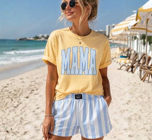 Mama Stripe Comfort Colors Shirt