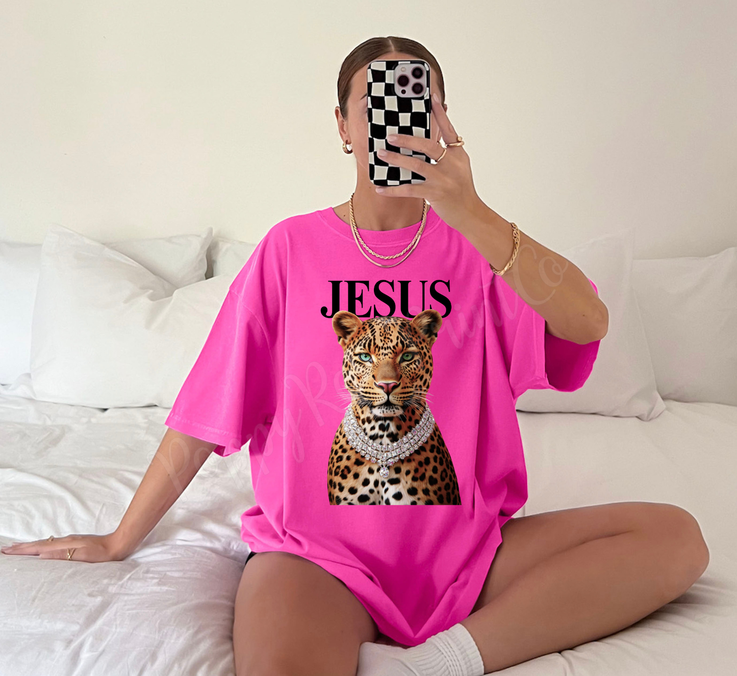 Leopard Jesus Shirt Comfort Colors
