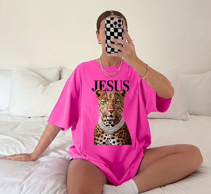 Leopard Jesus Shirt Comfort Colors