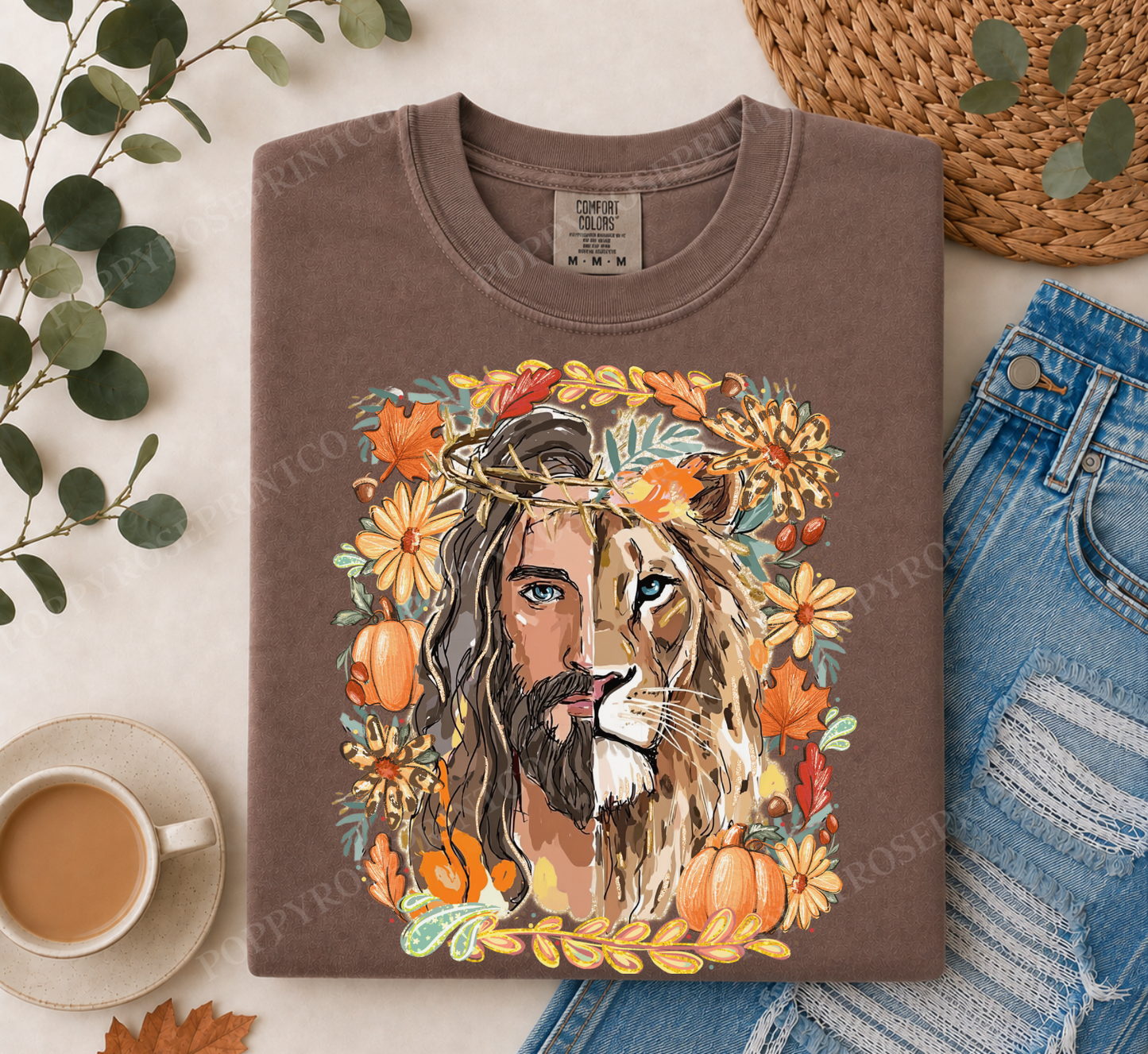 Fall Lion of Judah Comfort Colors Shirt