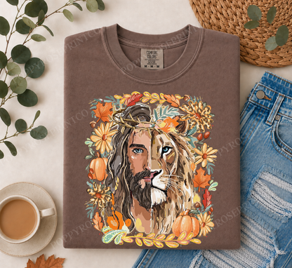 Fall Lion of Judah Comfort Colors Shirt
