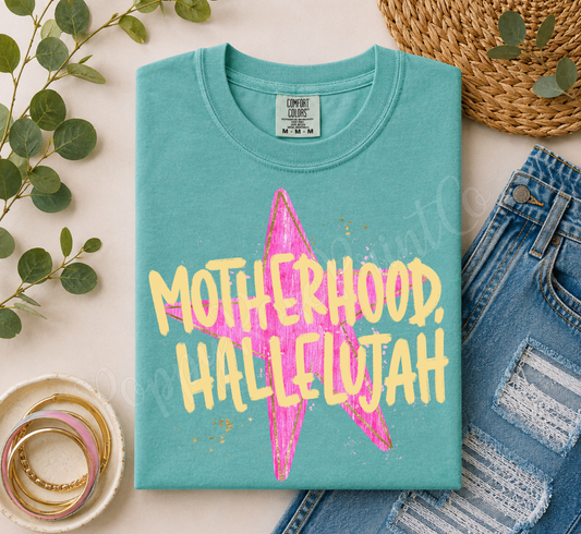 Motherhood, Hallelujah Comfort Colors Shirt
