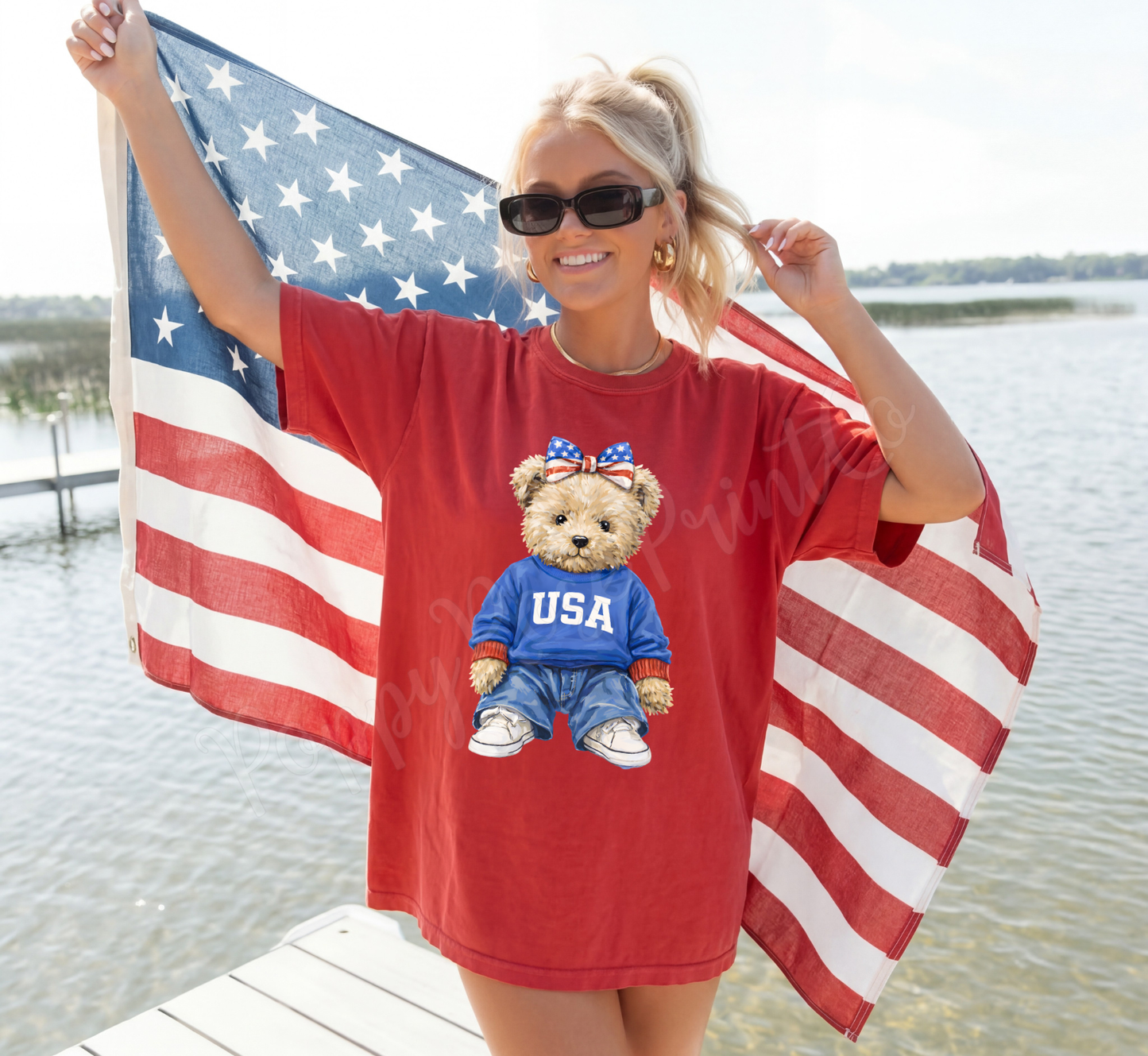 USA Bear Shirt Comfort Colors