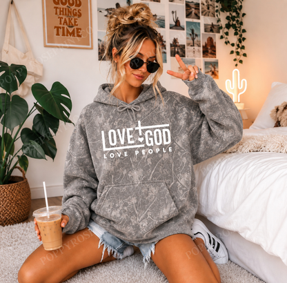 Love God Love People Camo Hoodie