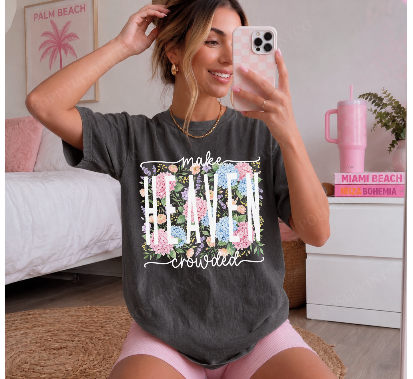 Floral Make Heaven Crowded Comfort Colors Shirt