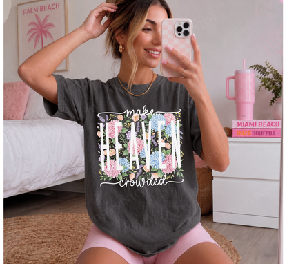 Floral Make Heaven Crowded Comfort Colors Shirt