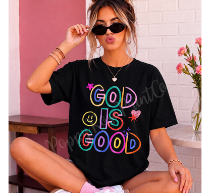 Neon God is Good Comfort Colors Shirt