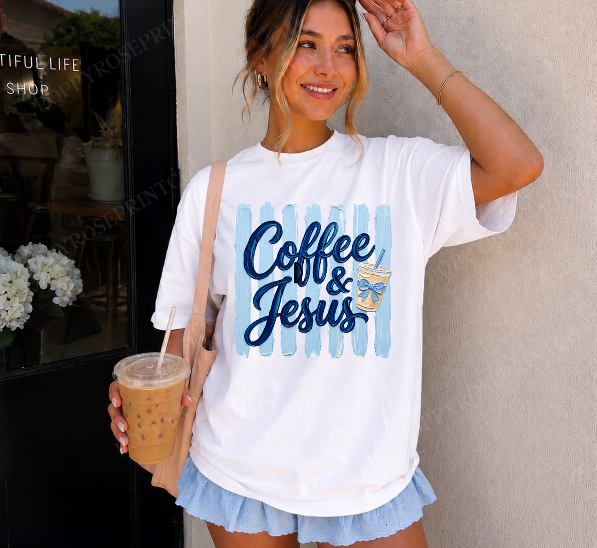 Coffee & Jesus Comfort Colors Shirt