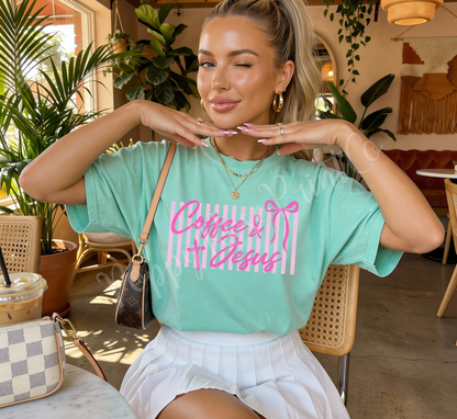 Coffee and Jesus Comfort Colors Shirt
