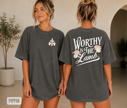 Worthy is The Lamb Comfort Colors Shirt