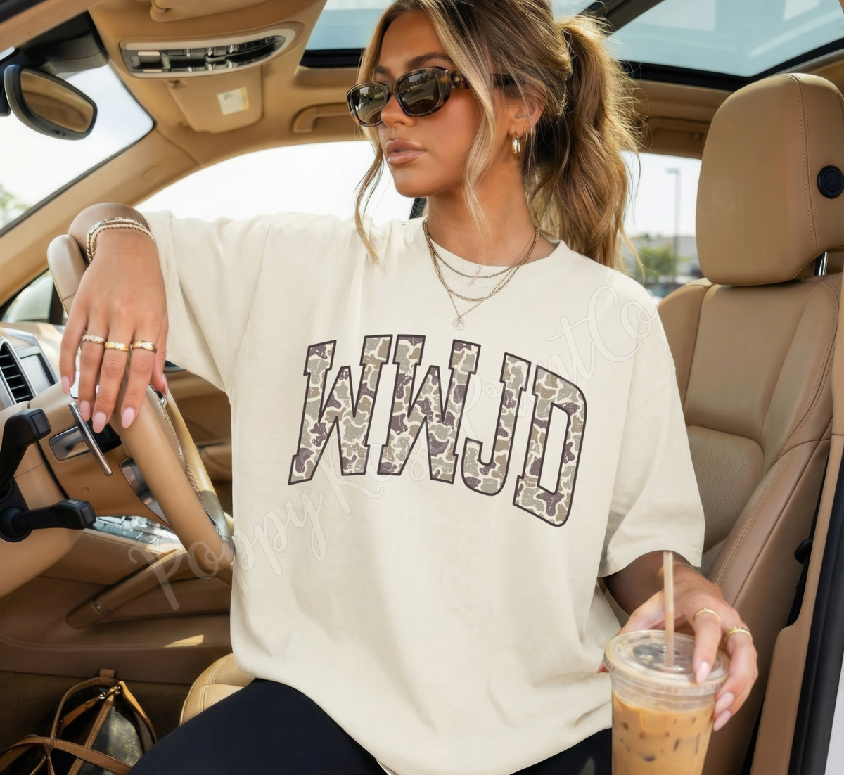 Camo WWJD Comfort Colors Shirt