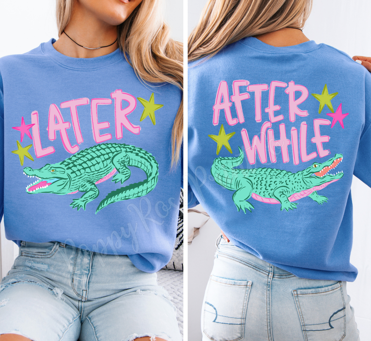 Preppy Later Gator Front & Back Sweatshirt