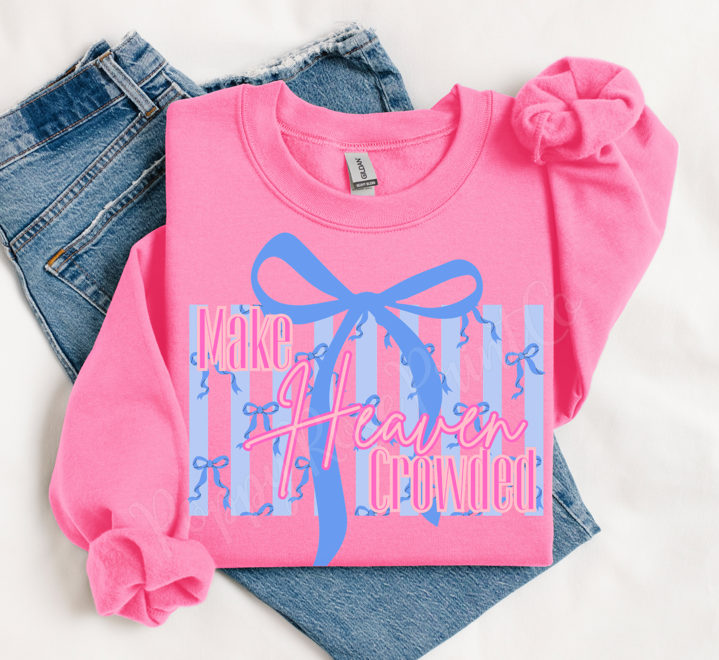 Make Heaven Crowded Bow Sweatshirt