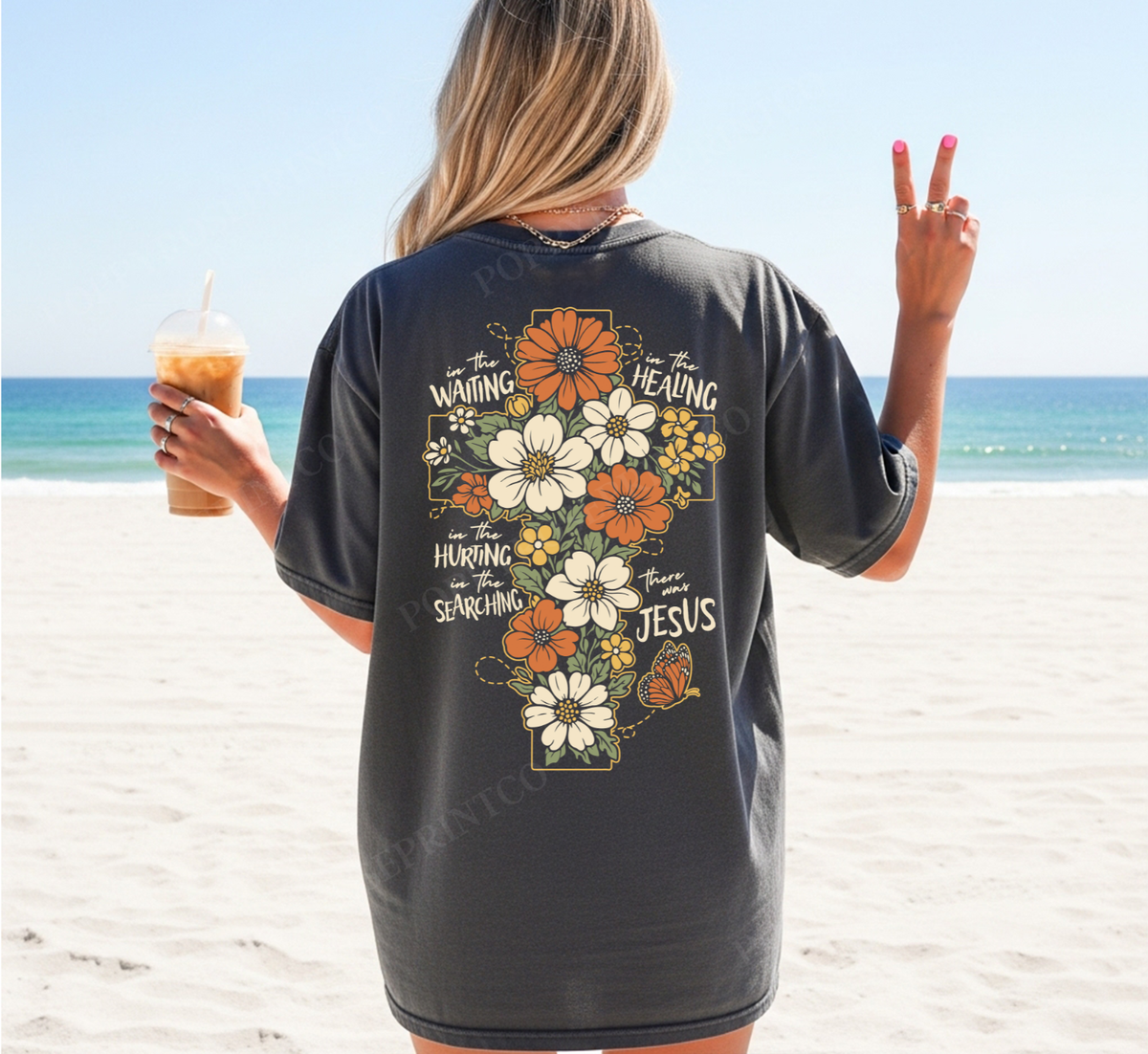 There was Jesus Flower Comfort Colors Shirt