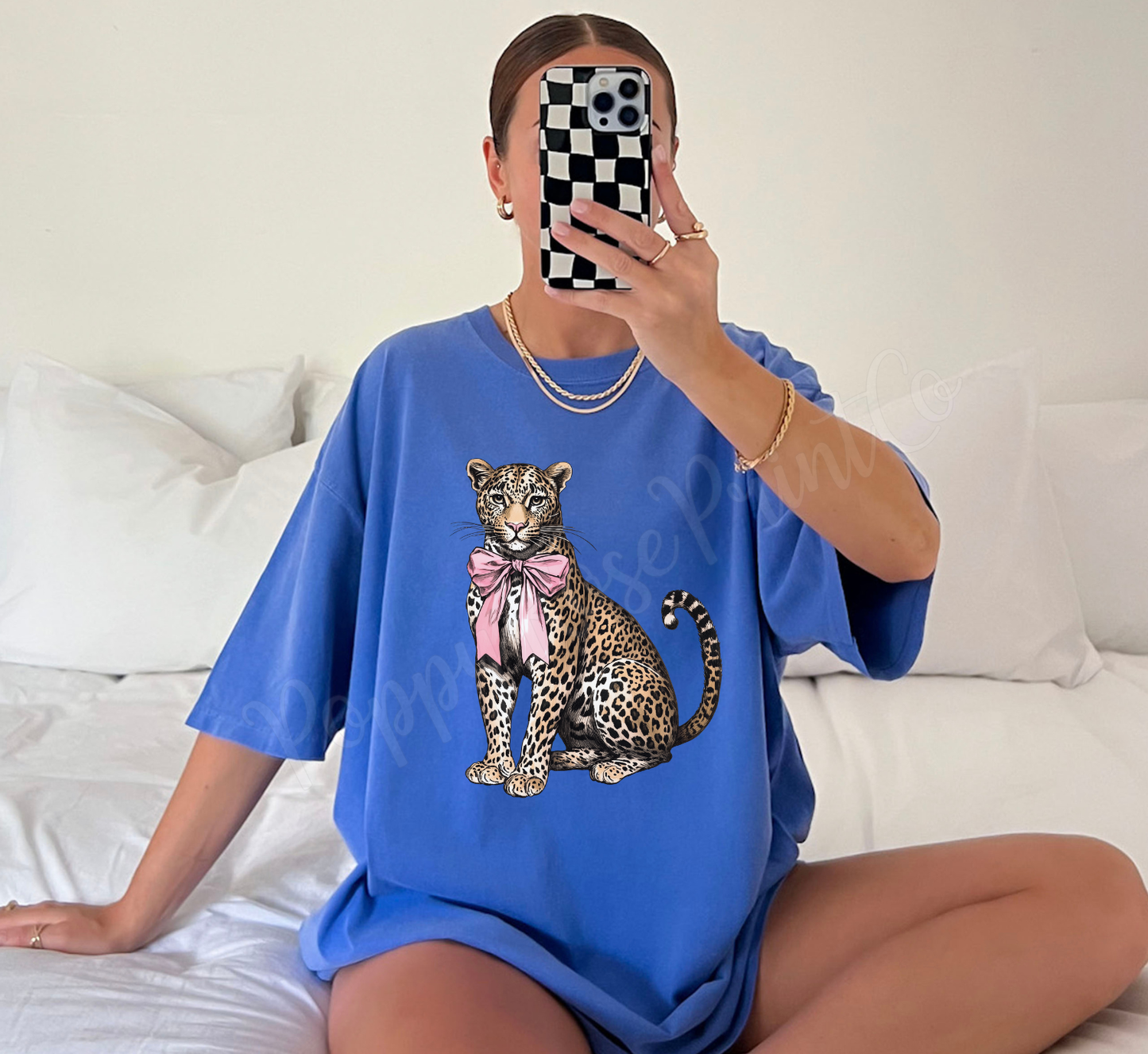 Coquette Leopard Comfort Colors Shirt