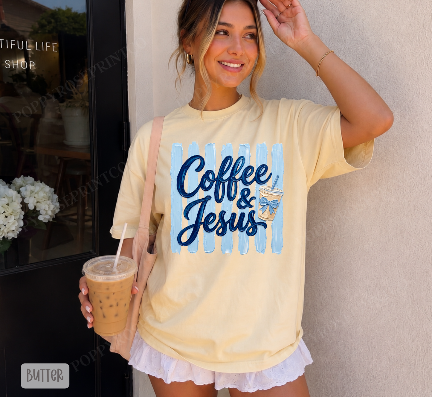 Coffee & Jesus Comfort Colors Shirt
