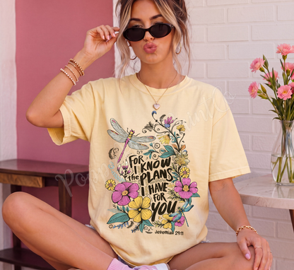 For I know The Plans Comfort Colors Shirt