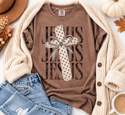 Polka Dot Cross Comfort Colors Shirt