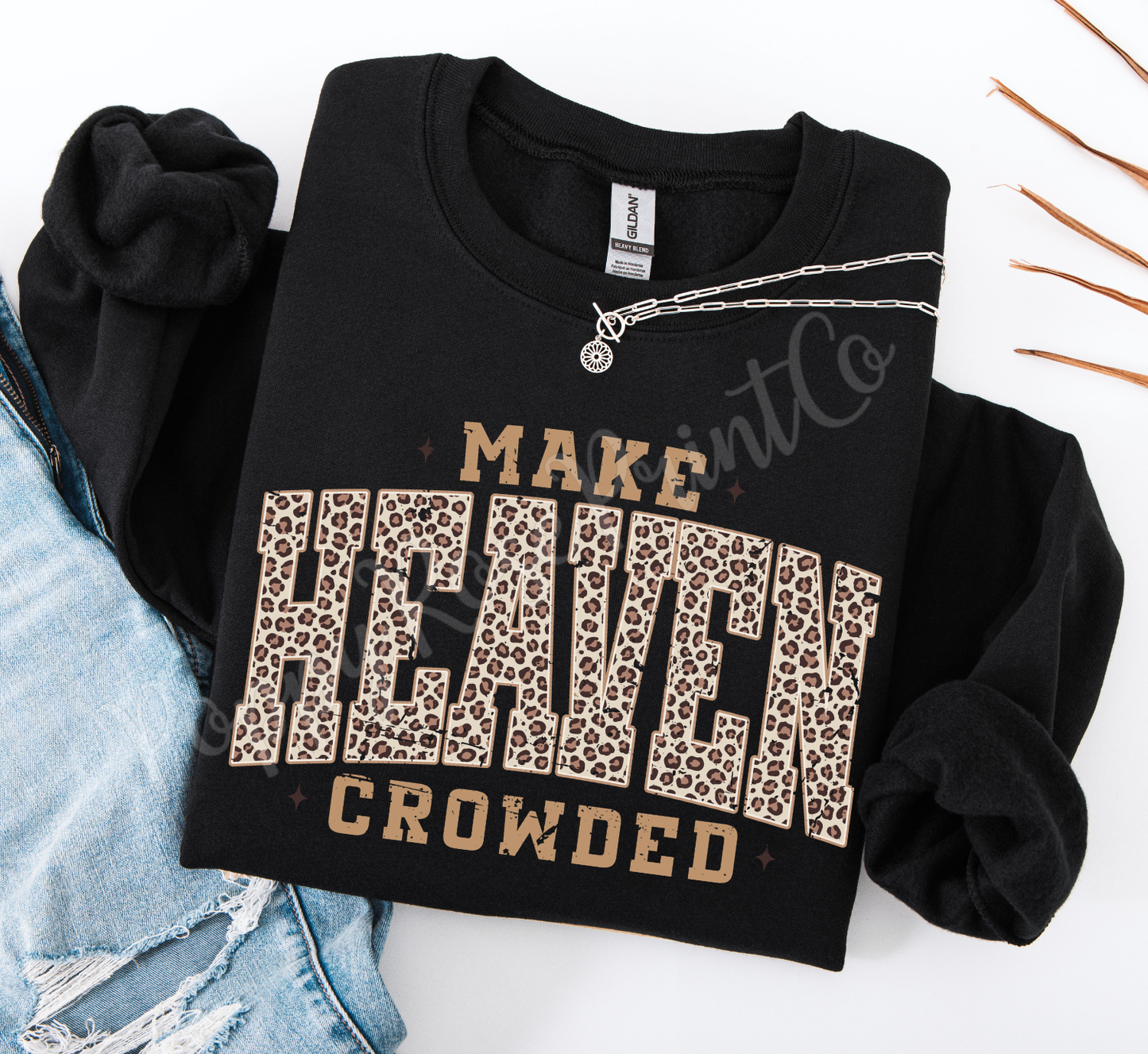 Make Heaven Crowded Leopard Sweatshirt