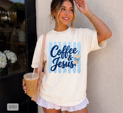 Coffee & Jesus Comfort Colors Shirt