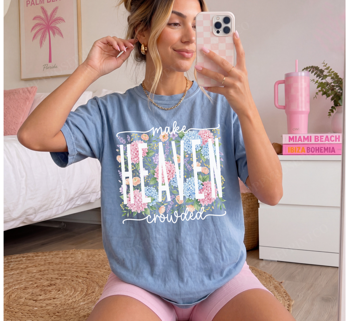 Floral Make Heaven Crowded Comfort Colors Shirt