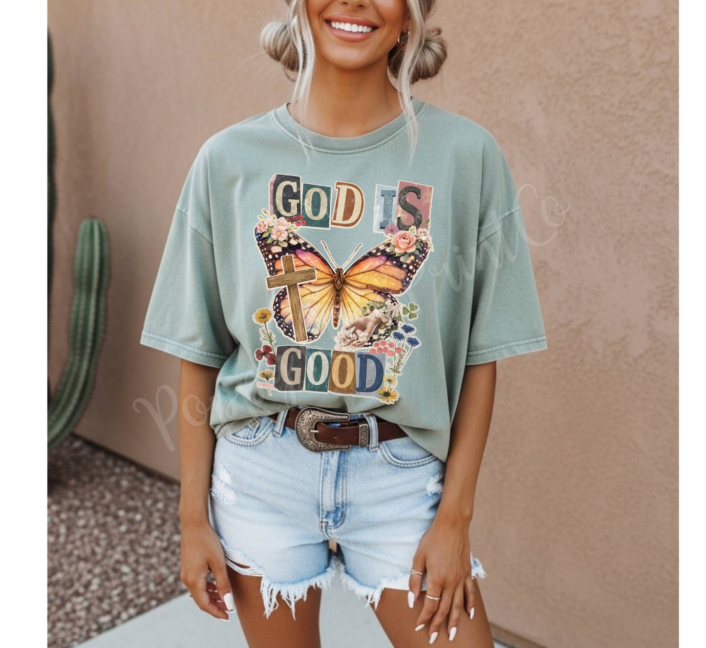 God is Good Butterfly Comfort Colors Shirt