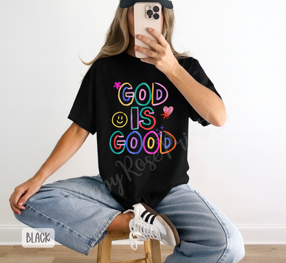 Neon God is Good Comfort Colors Shirt
