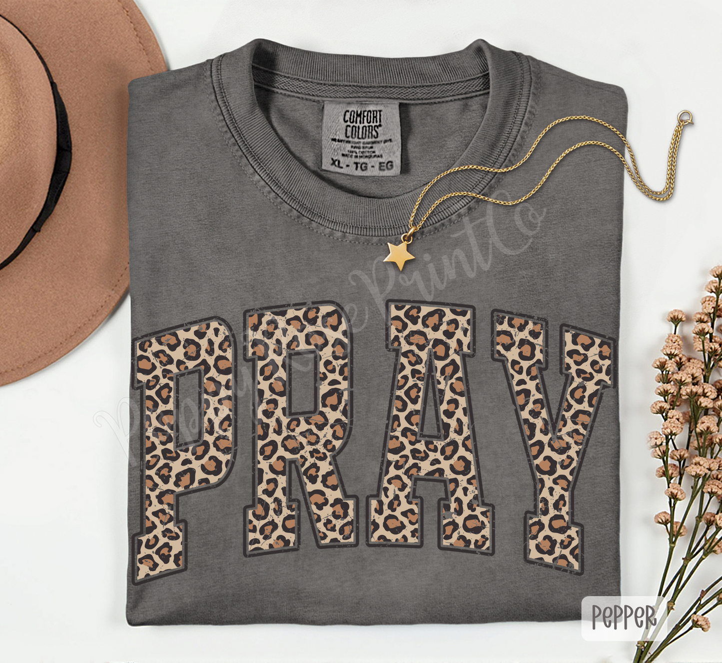 Leopard Pray Comfort Colors Shirt