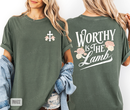 Worthy is The Lamb Comfort Colors Shirt